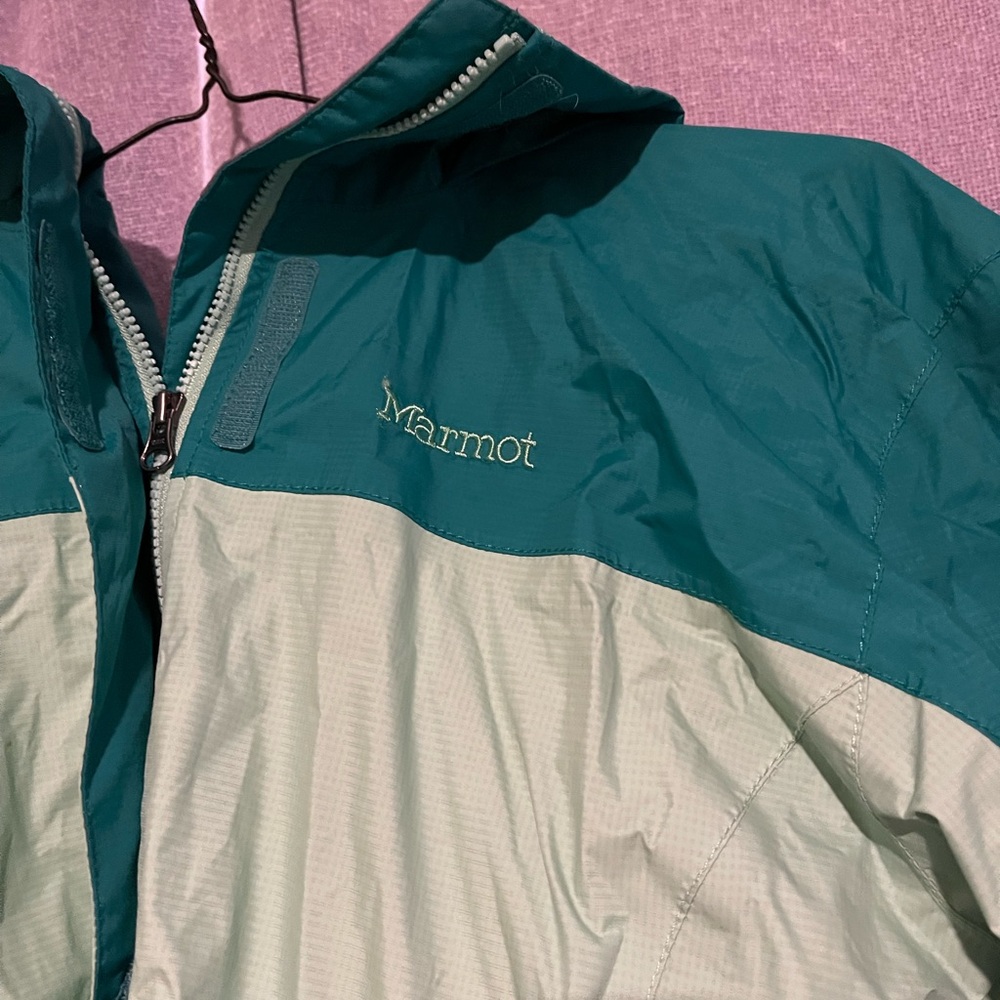 Marmot Green and Light Gray Jacket